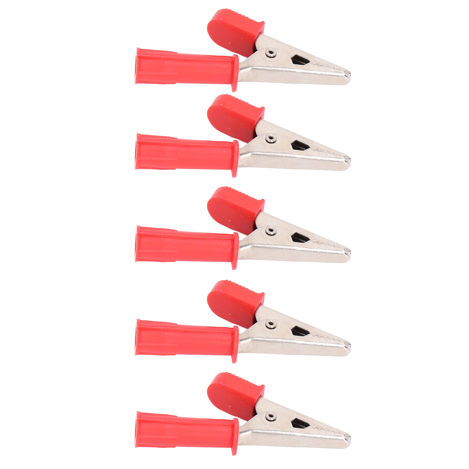 10 Isolierte Krokodilklemmen Aus Messing Mit 4-mm-buchse, 10-mm-öffnung, 20 A, Rot J.60046
