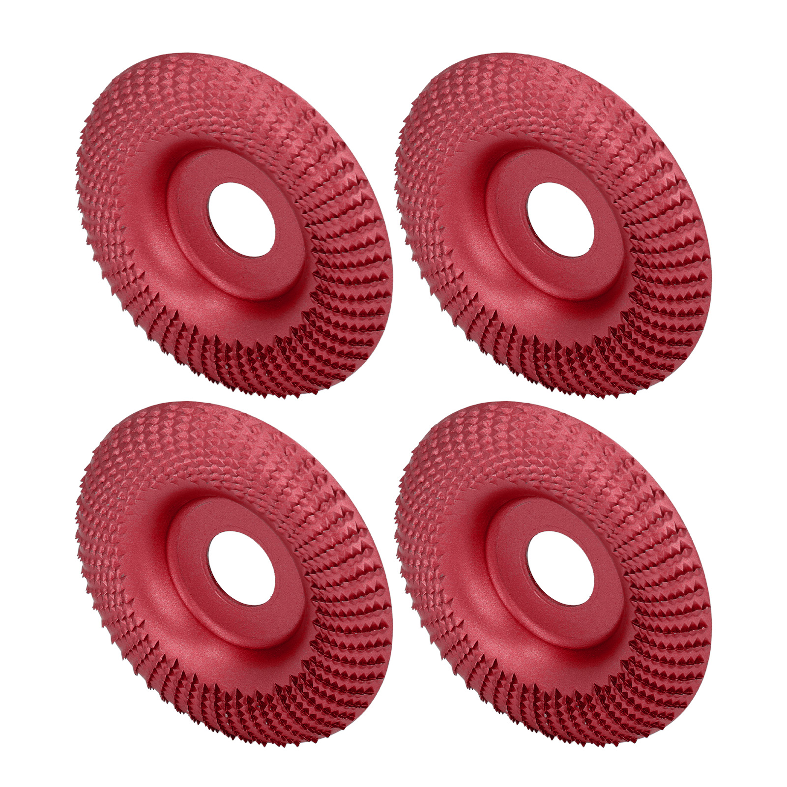 Set Mit 4 16-mm-schleifscheiben Aus Edelstahl, Schnelles Schleifen, Formen, Polieren, Polieren, Weinrot.