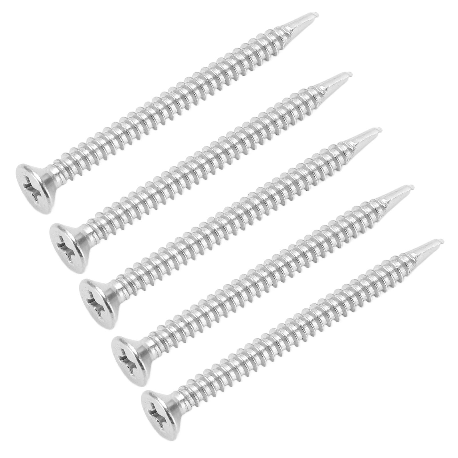 Maschinenschrauben Aus Edelstahl 304, Senkkopf, 100 Stück, Selbstbohrende Schrauben M4.2-18, Nennlänge 50 Mm, Ideal Zum Befestigen Von Holz Und Blech.