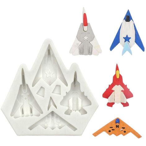 Silikonform In Form Eines Kampfjets Zur Dekoration Von Schokolade Und Kuchen – Küchenaccessoire