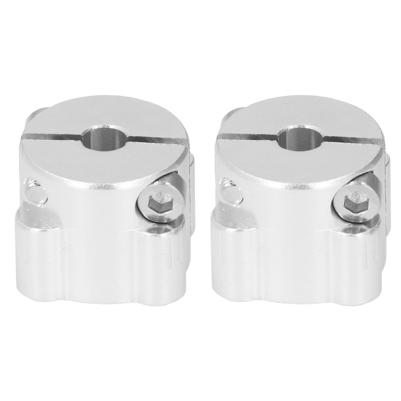 2-teilige 1/4-zoll-doppelschlitz-aluminium-wellenklemmen, Runder Montagesatz, Wellenhalteklemmen