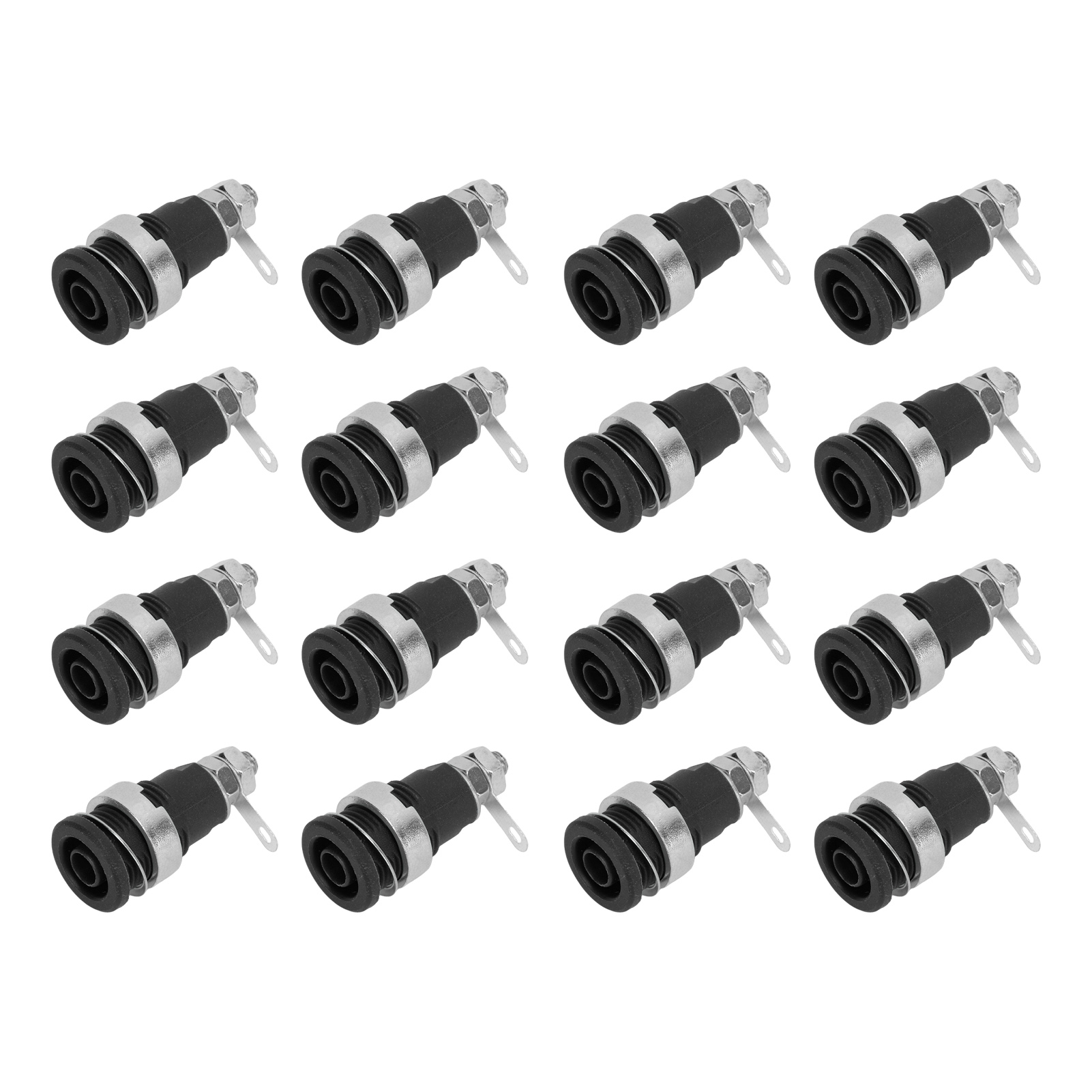 50 Stück 4-mm-bananenstecker Aus Reinem Kupfer, Hochleistungs-hochstrom-entladestecker, Elektrisches Prüfzubehör, Schwarz