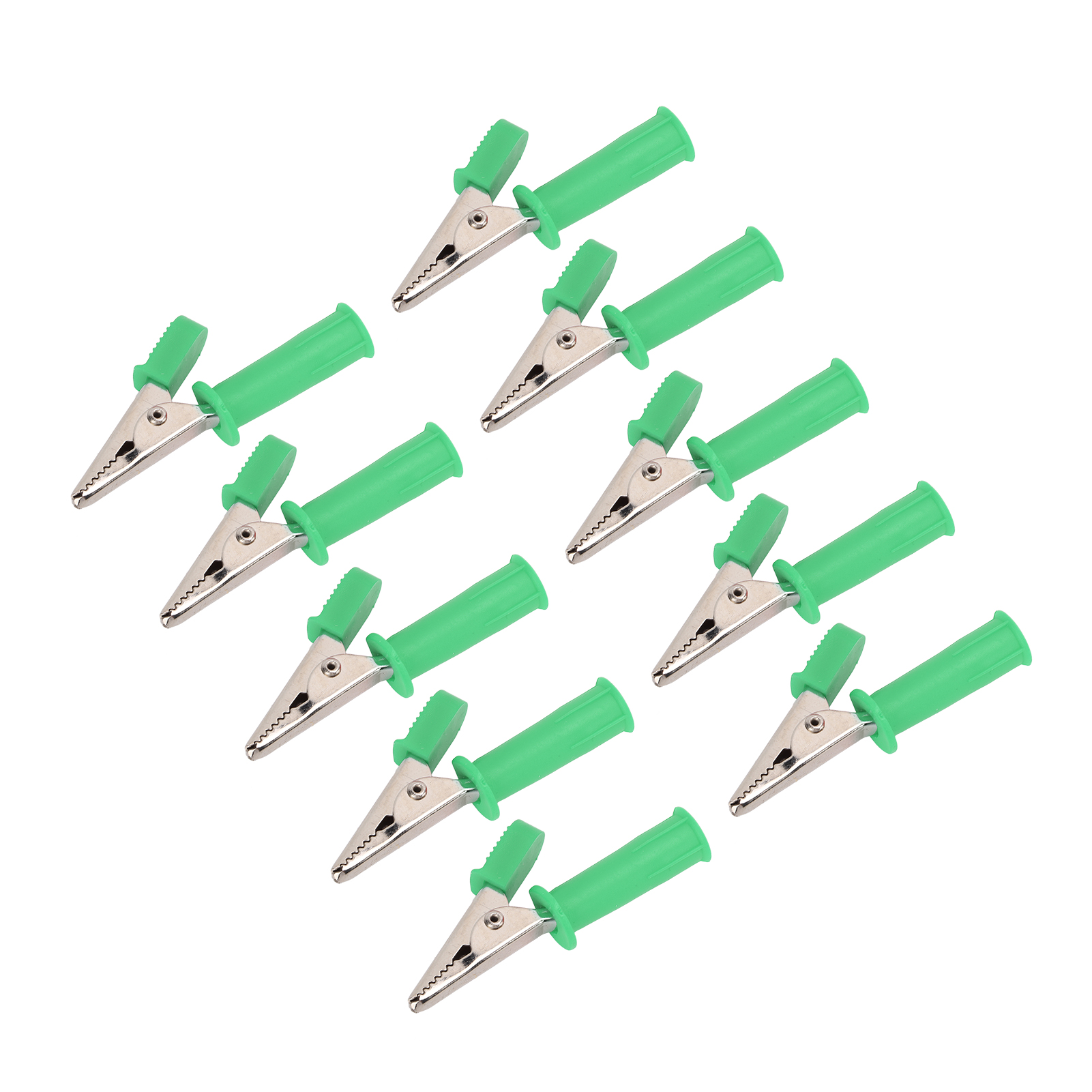 Isolierte 5-mm-krokodilklemmen, Reinkupfer, 10er-packung Mit 4-mm-buchse Für Experimentelle Tests, Grün