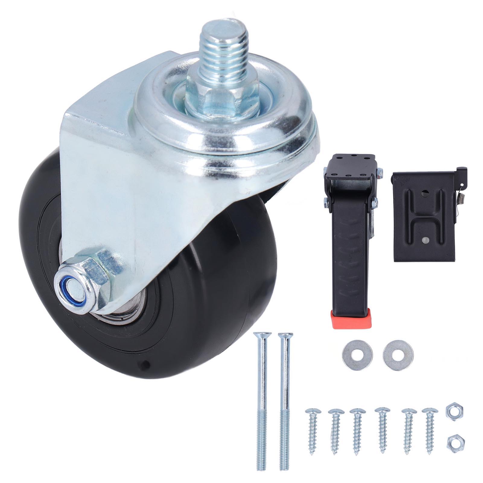 65-mm-lenkrolle Mit Befestigungsplatte, Geräuscharme Rolle, Hohe Tragfähigkeit, Vertikale Achse, Für Möbel Und Einrichtungsgegenstände, Geräuscharm, Robust.