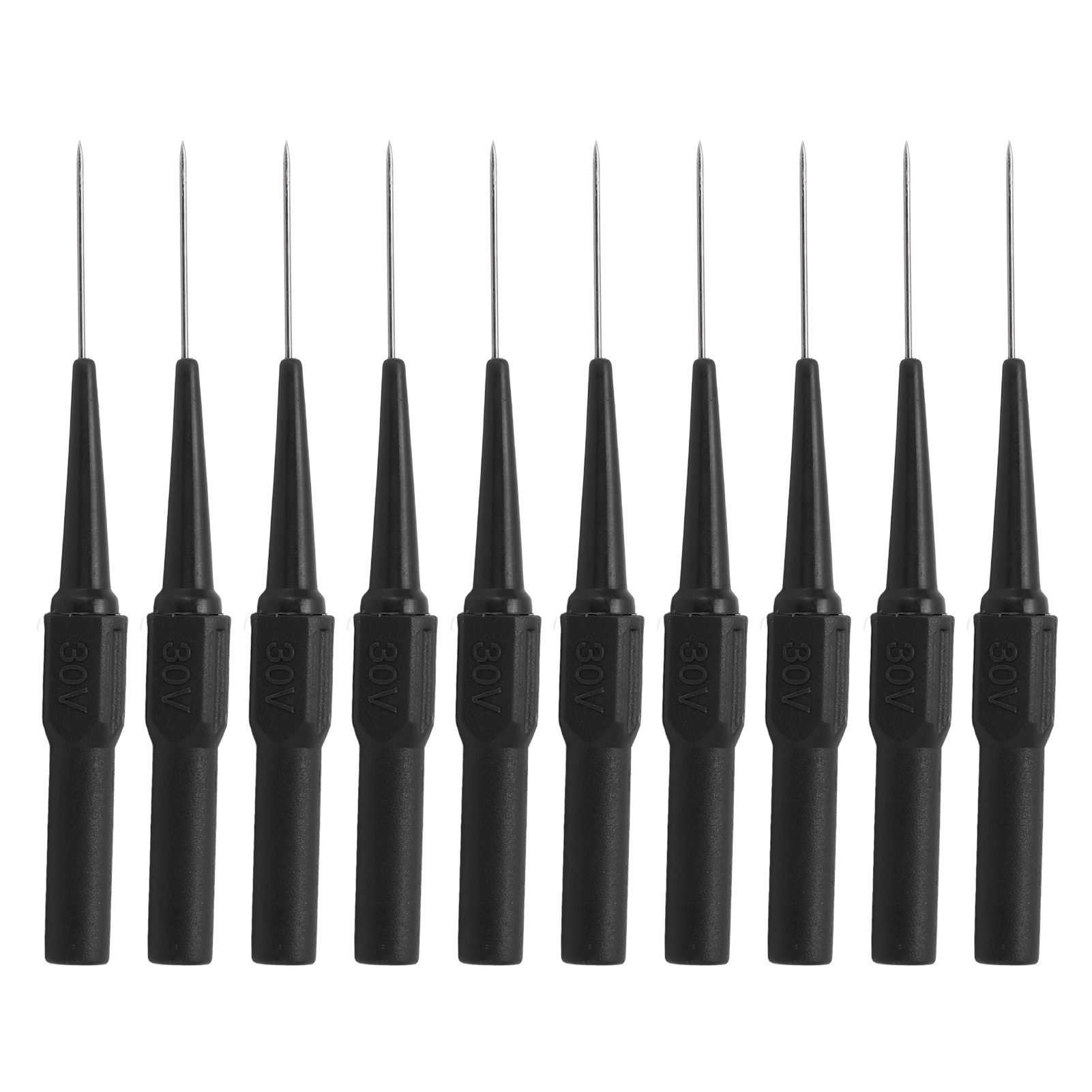 Satz Mit 10 Prüfspitzen 26.010 0,7 Mm, 4,0 Mm Steckschlüssel, Bohrspitze Für Prüfgeräte, Schwarz