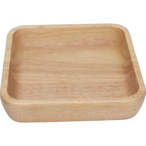 Dicke, Schlichte, Quadratische Salatschüssel Aus Holz Für Reis, Salat Und Andere Speisen Küchenutensil Für Restaurants 21 Cm