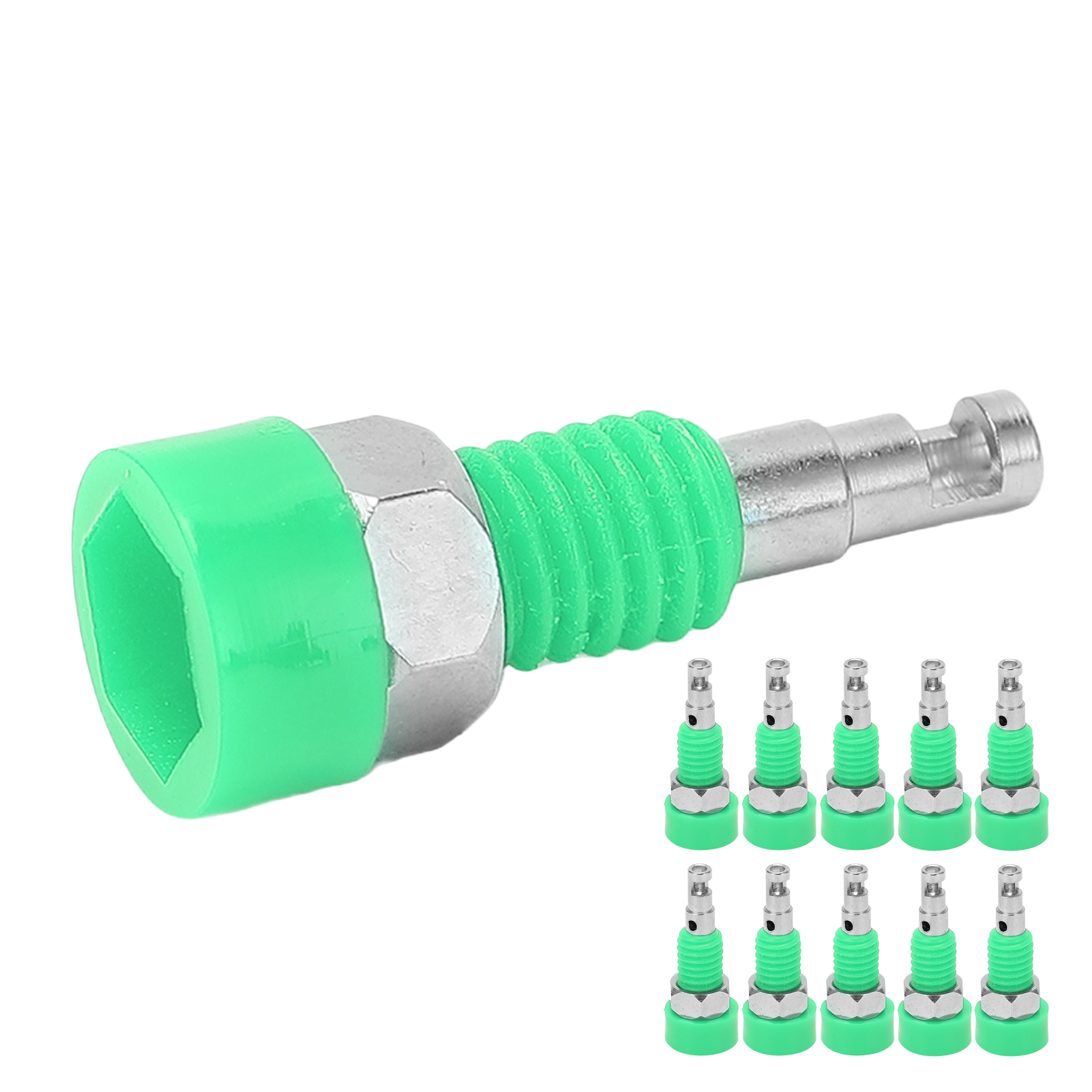 2-mm-bananenstecker (weiblich), 10er-packung Lötbuchsen, Mini-panel-adapter-klemmenblock, Grün, Für Elektronische Messgeräte