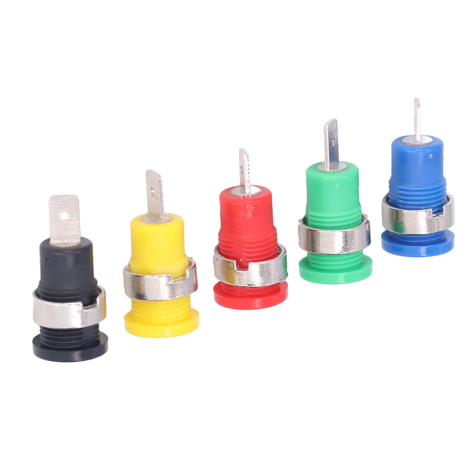 4 Mm Vernickelter Bananenstecker Aus Messing, Sicherer Anschlussstecker Für Elektronische Lötmaschinen, 2er-pack.