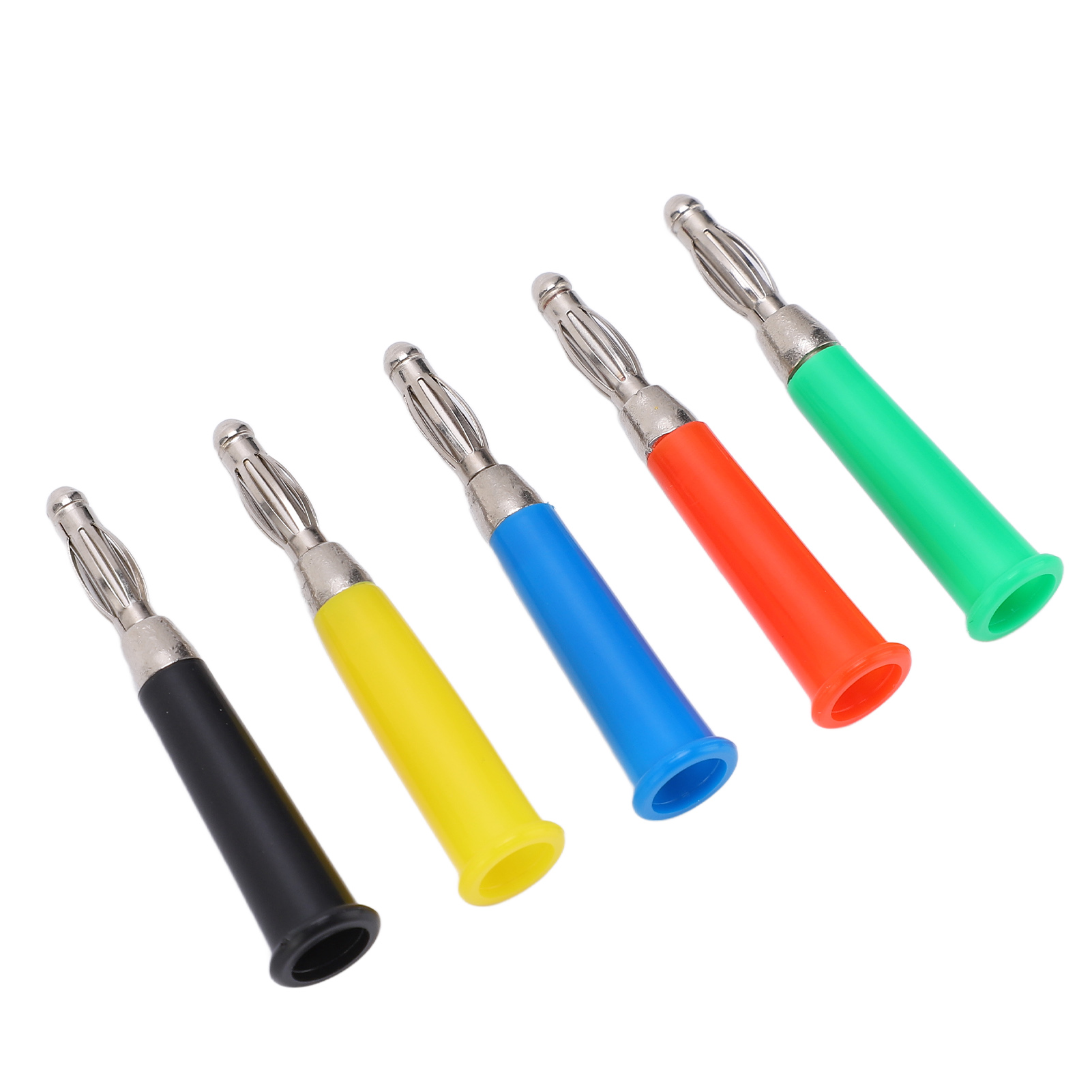 Packung Mit 20 4-mm-lötbananensteckern, Laternenform, 5 Farben, Zinklegierung Und Abs, Elektrischer Anschluss Für 30 V Ac – 60 V Dc