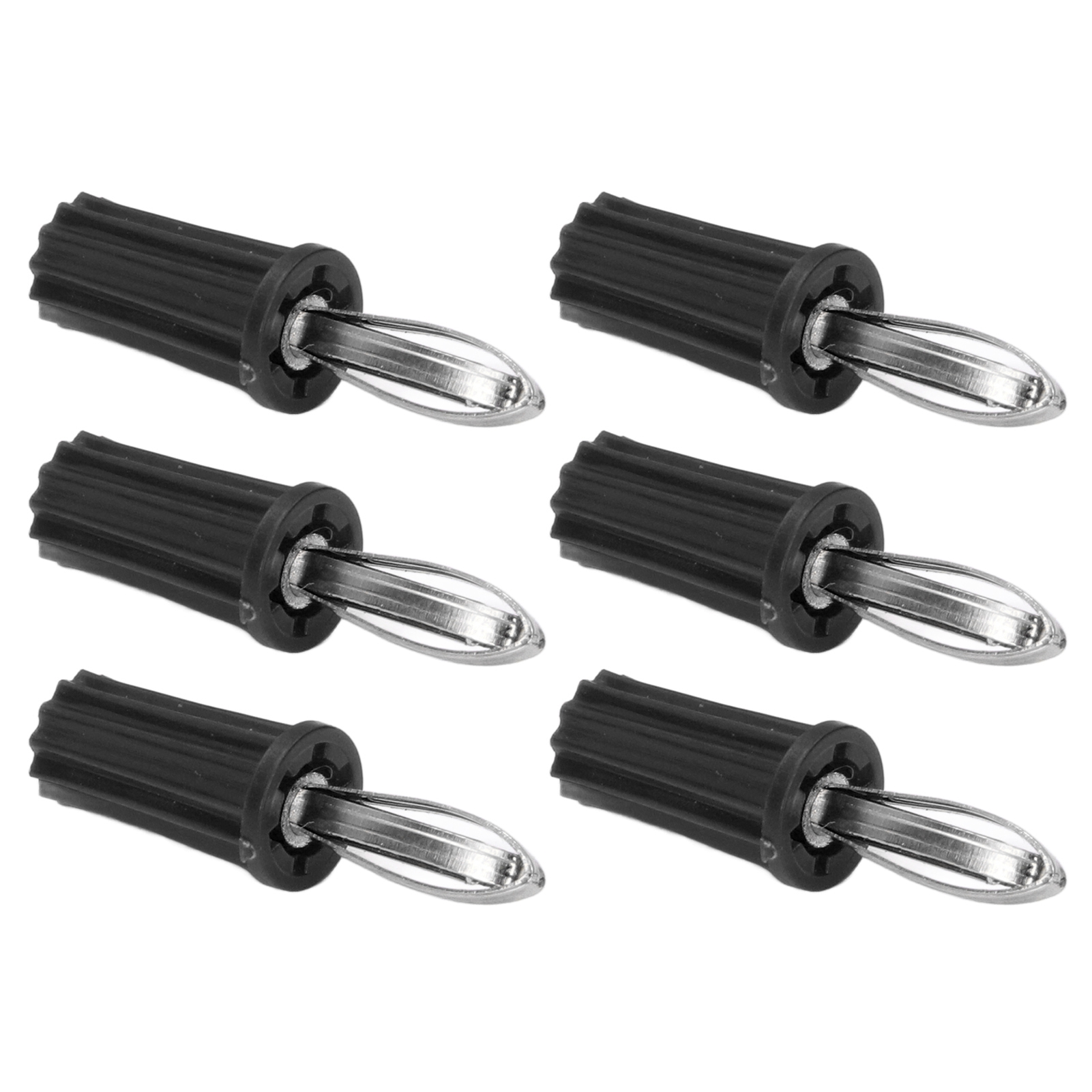 100 Bananenstecker 4 Mm, Abs, Vernickeltes Messing, Hochleistungs-elektroverbindungswerkzeug, Schwarz