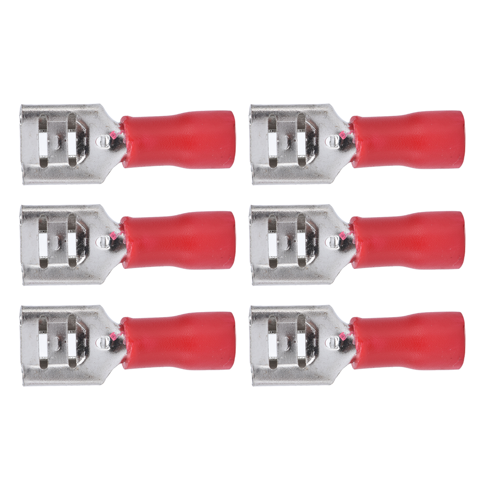 100 Fdd2250 Flachstecker (weiblich), Isolierhülse, Optimale Leitfähigkeit, Für Kabelquerschnitte Von 1,5–2,5 Mm², Rot, 100er-packung