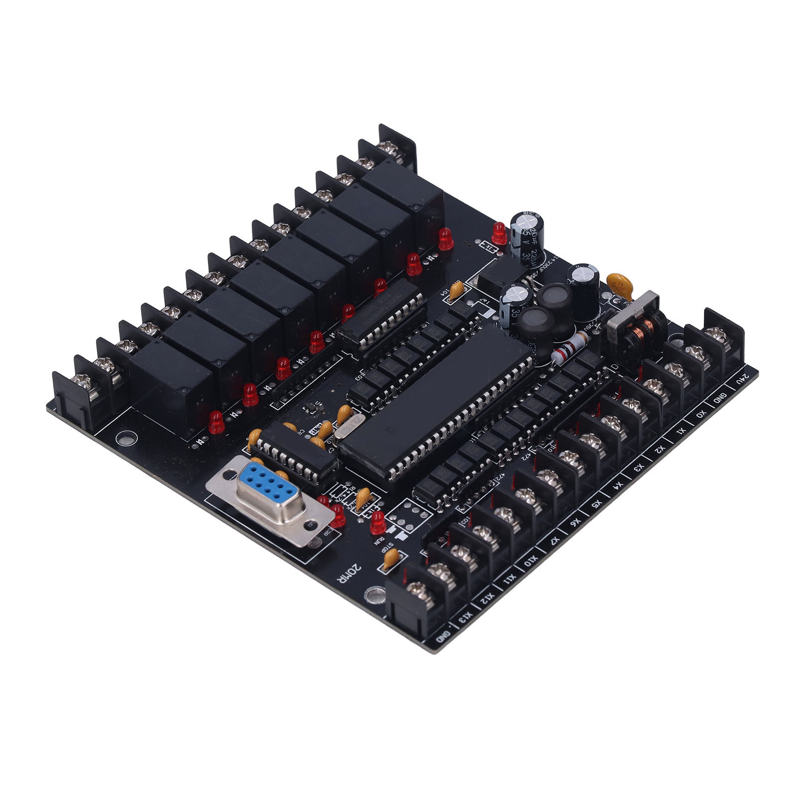Plc 20mr Speicherprogrammierbares Steuerungsmodul Dc 24v, Industrielle Mikrocontroller-steuerplatine, Integriertes Relais, Robustes Gehäuse Für Die Automatisierung.