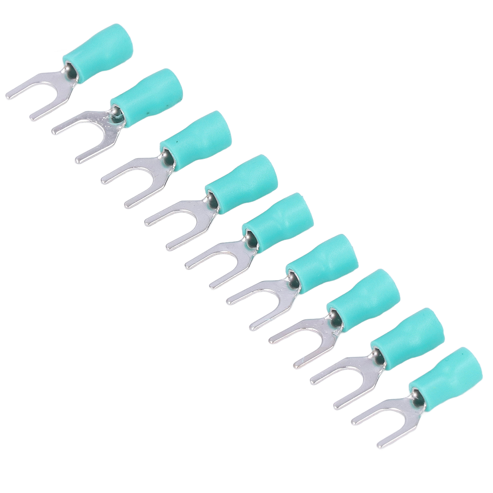 100 Isolierte U-förmige Flachklemmen, Elektrischer Verbinder Für 16–14 Awg-draht, Grün, Sv2-5-crimpanschluss, Packung Mit 100 Stück