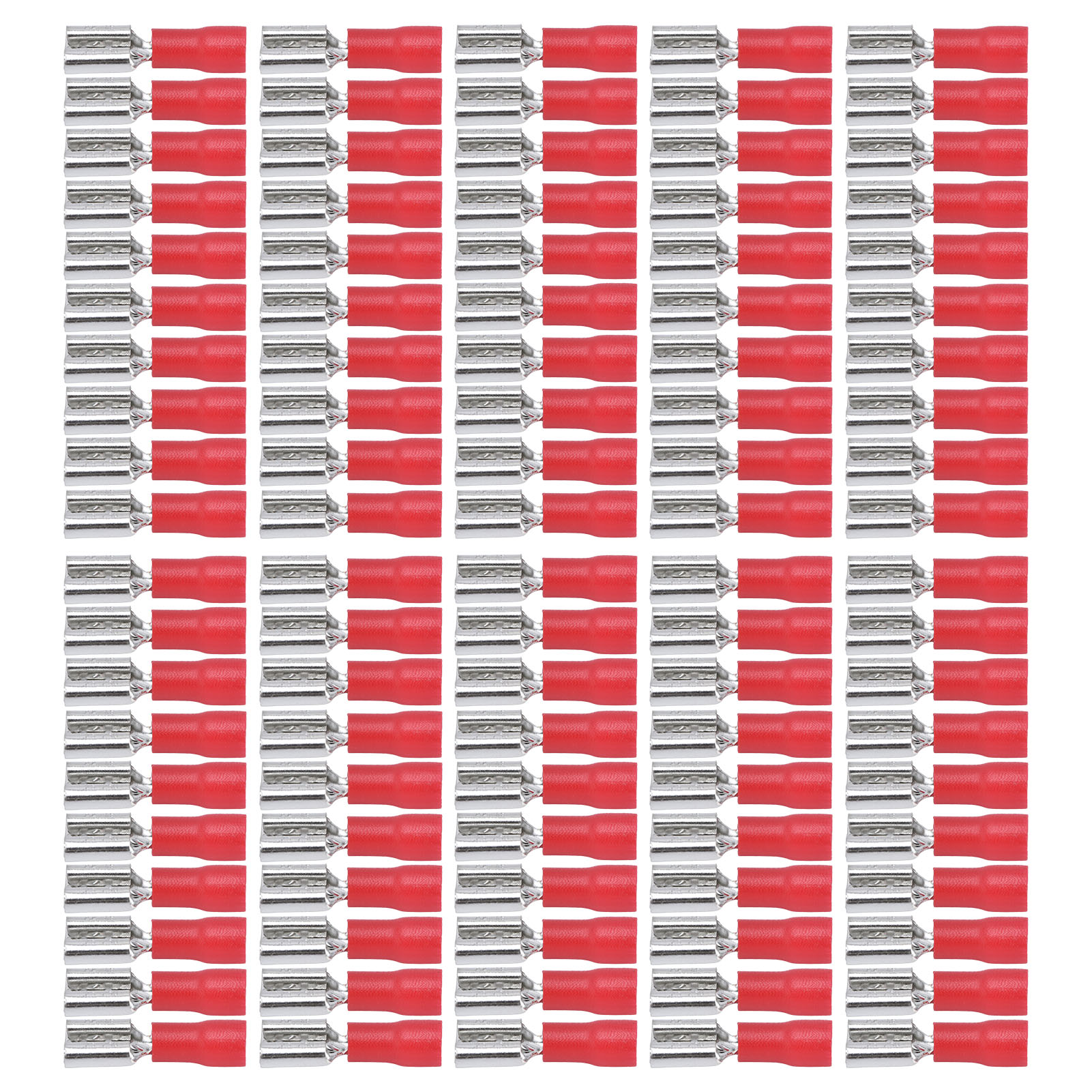 100 Isolierte Kupfer-pvc-crimpgabelklemmen, 22–16 Awg, Fdd 1,25–250 Mm, Für Den Hausgebrauch