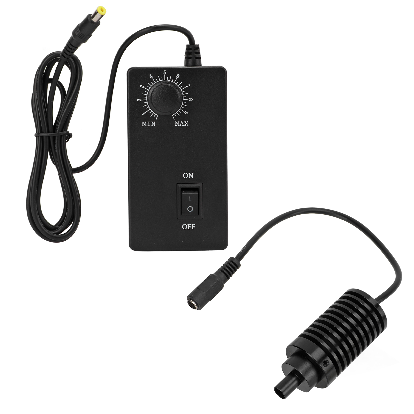 Hochleistungsfähige, Koaxiale Led-mikroskopleuchte, Verschleißfest, Wärmeableitendes Ringlicht, 100–240 V Wechselstrom, 8 Mm Durchmesser, Eu-stecker, Grün