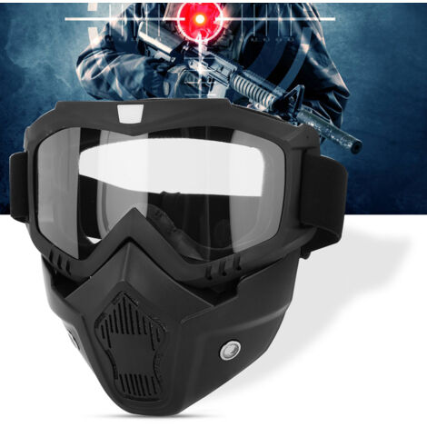 Antibeschlag- Und Stoßfeste Gesichtsmaske (schwarz/transparent) – Optimaler Schutz
