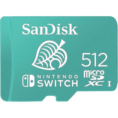 Sandisk 512 Gb Microsdxc Uhs-i Karte Für Nintendo Switch, Hochgeschwindigkeitsspeicher, Erweiterbarer Speicher, Kompatibel Mit Der Hybridkonsole
