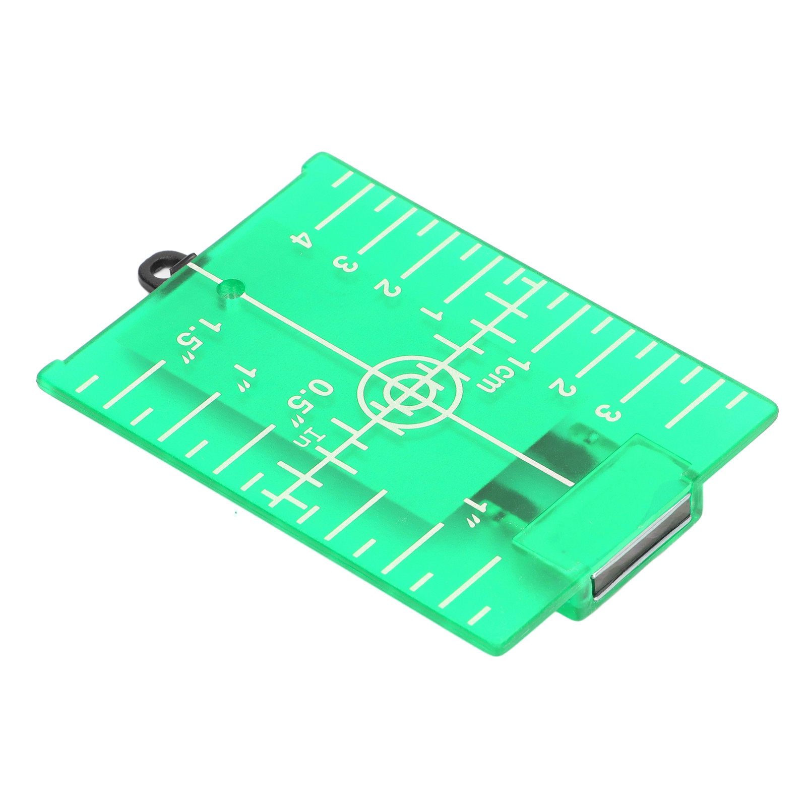 Magnetischer Ziellaser Aus Kunststoff Mit Ständer, Metrischer Und Zoll-skala, Bodenvisierplatte Und Grünem Nivellierzubehör.