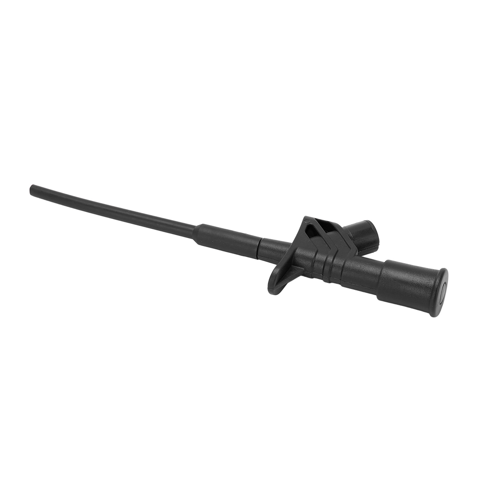Flexible Edelstahl-prüfpinzette Mit Punktionsnadel, Schnellverschluss-sicherheitsclip Und 4-mm-sicherheitsbuchse, Für Reparaturen, Schwarz