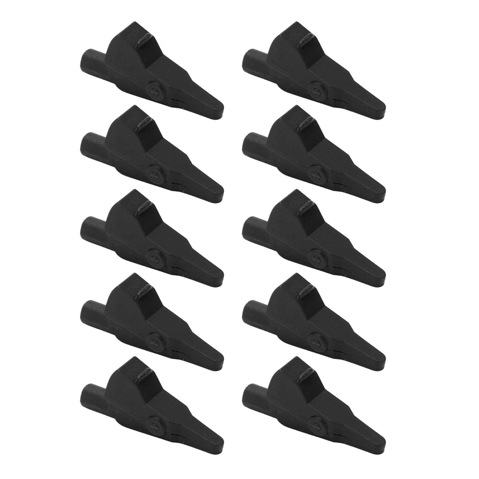 Packung Mit 10 J.60032 Vollisolierten Bananenstecker-prüfklemmen, 4-mm-buchsen Für Elektronische Messgeräte, Schwarz