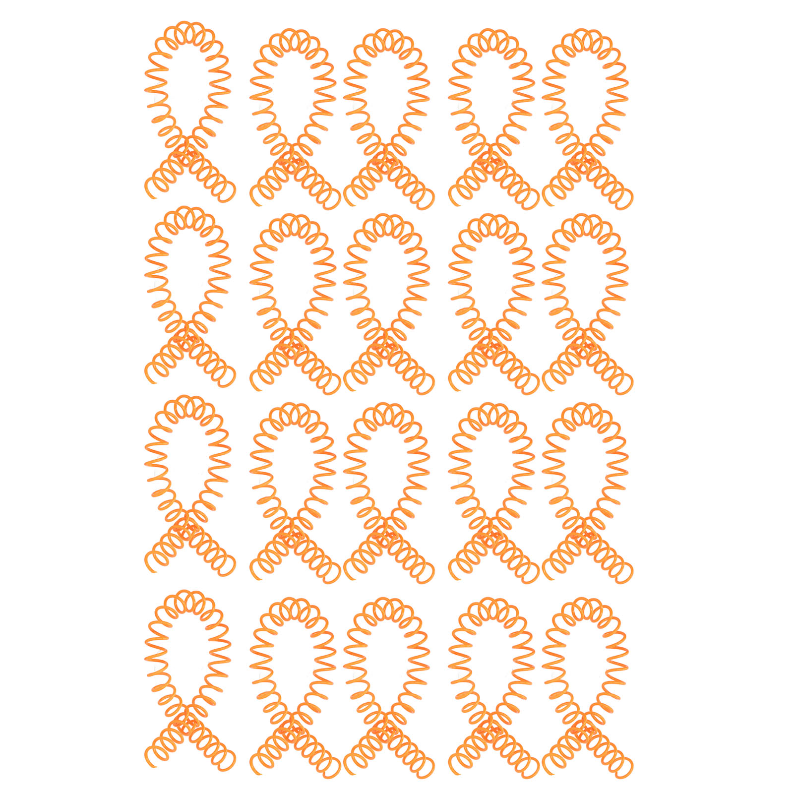 20 Orangefarbene Abs-bindespiralen Für 30 Blatt, Spiralringe Für Schreibwaren, 20er-packung