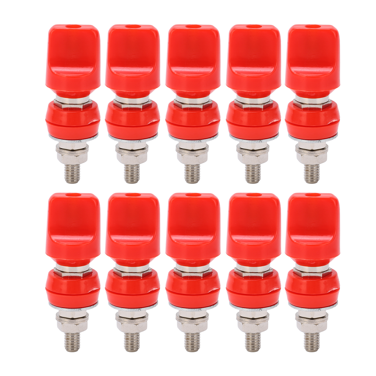 M6 100a Vernickelte Messing-anschlussklemmen, Schraubenden Mit 4 Mm Rotem Bananenstecker, 1 Stück, Robuste Elektrische Steckverbinder Für Die Verdrahtung.