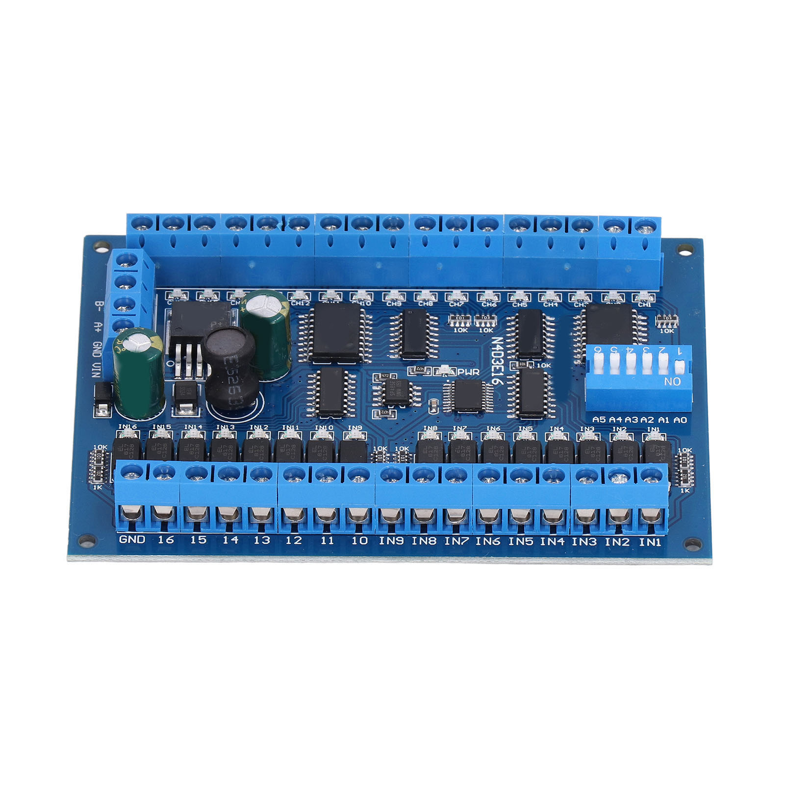 Rs485-modul Mit 16 Eingängen Und 16 Ausgängen, E/a-erweiterungskarte Für Sps, Fernsteuerung, Dc 6,5–30 V, Ohne Gehäuse