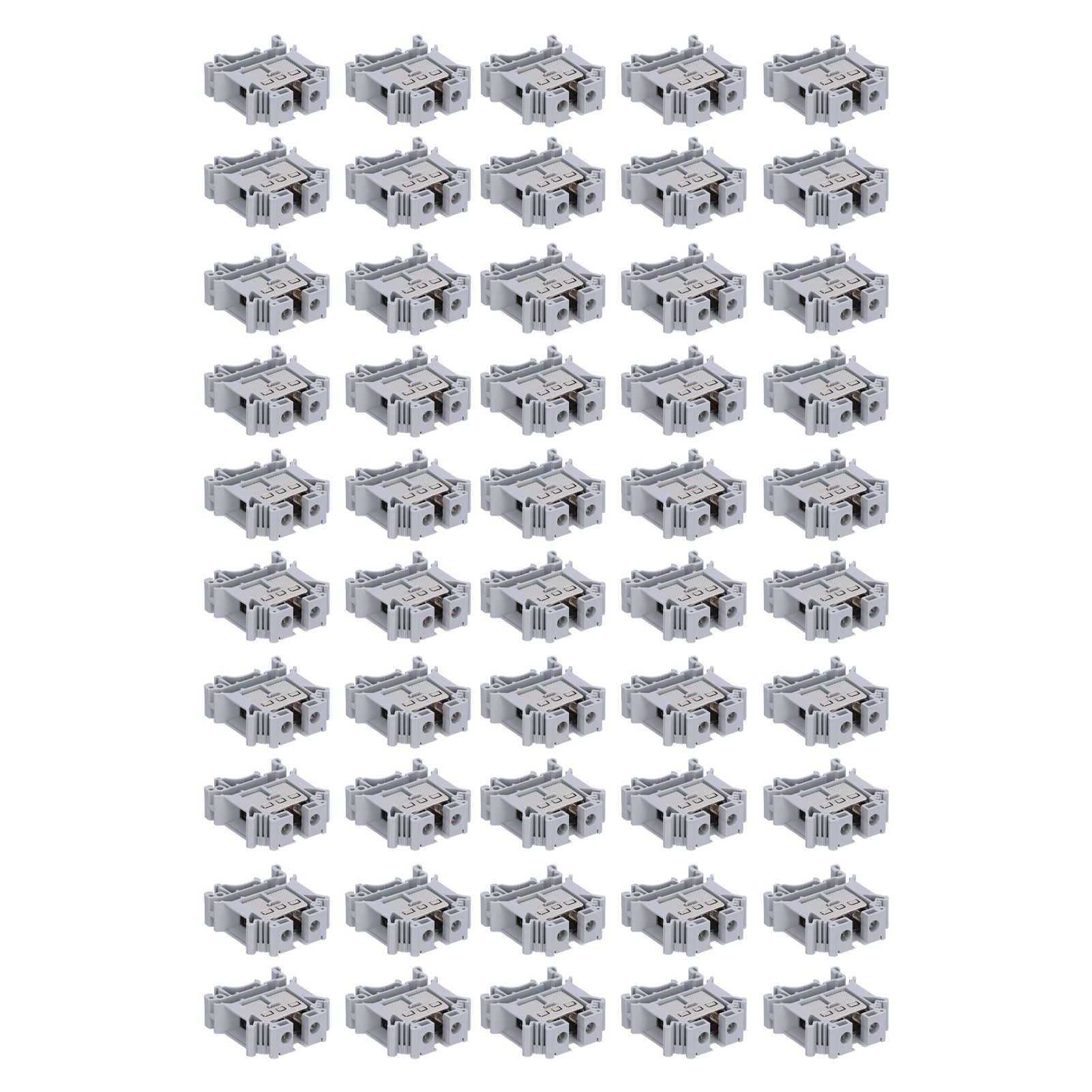 Packung Mit 50 Din-schienen-klemmenblöcken Uk25n, Professionelle Kupferkombination 25mm², 800v, Verbindungsklemmen Für Schaltschränke.