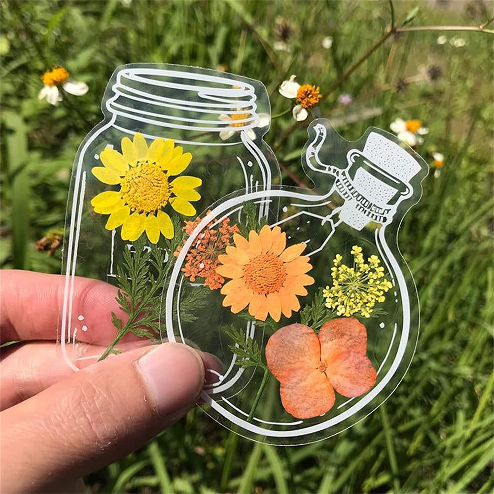20 Transparente Lesezeichenkarten Mit Trockenblumenmotiven Zum Basteln, Blumendekoration, Lackaufkleber, Glasgeschenke, Scrapbooking