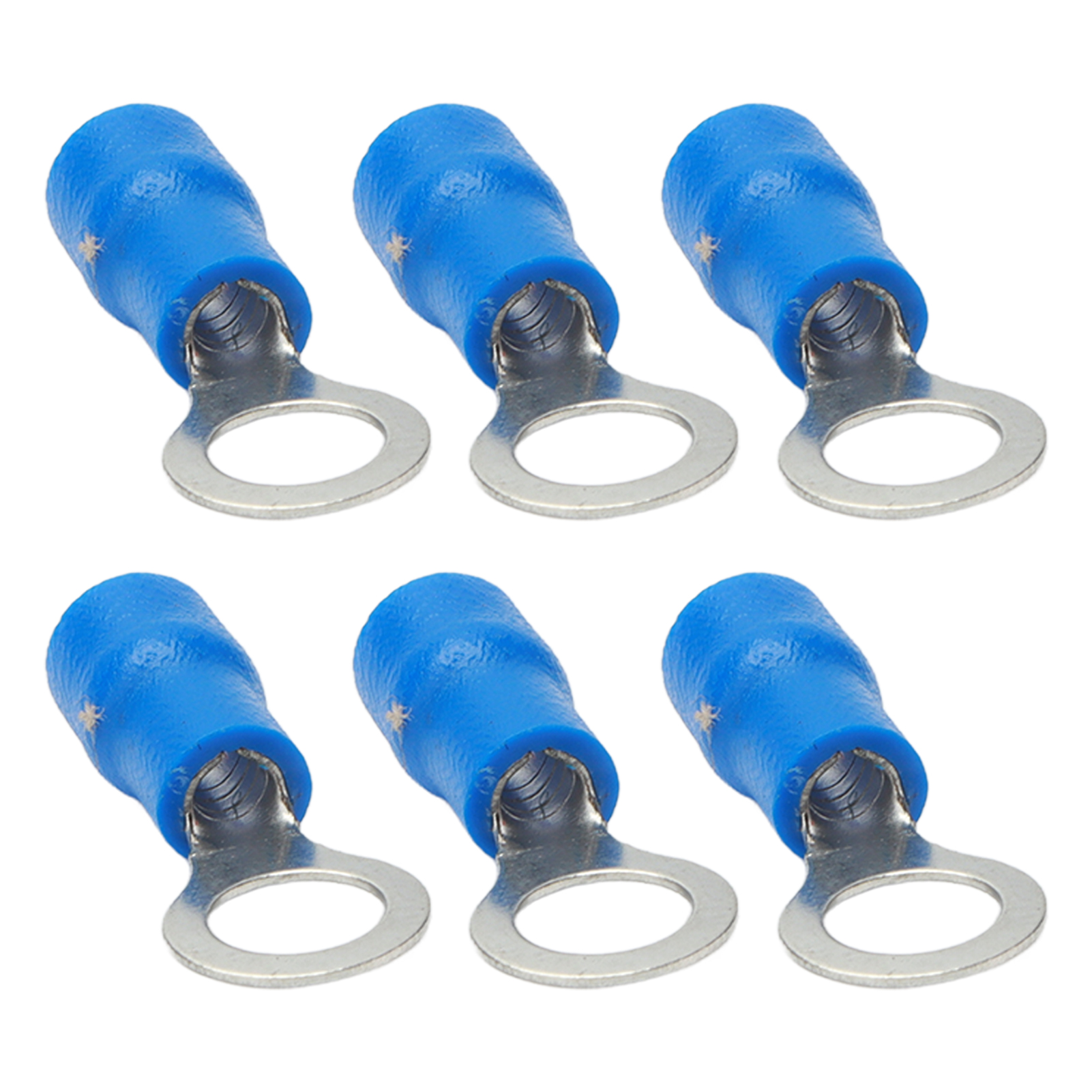 100 Pvc-isolierte Kupferringklemmen Für Maschinen, Elektrische Steckverbinder Awg 22-16 Rv1.25-5 Blau, 100er-packung