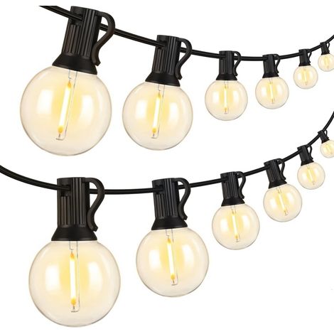 15 Meter Lange Led-lichterkette Für Den Außenbereich – 15 Leds Für Terrasse Und Garten