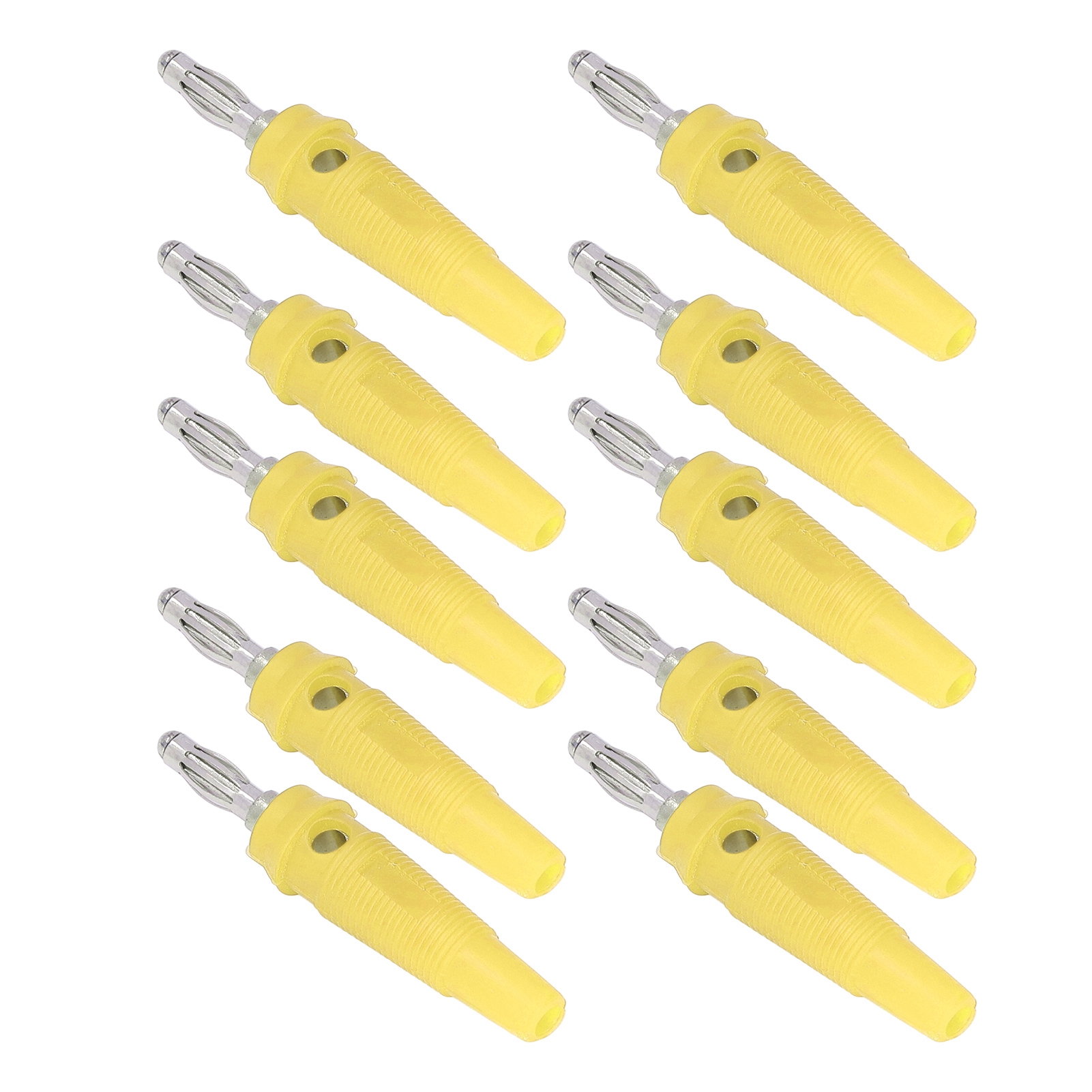 Set Mit 10 4-mm-bananensteckern, Anschlussbuchsen Für Schweißgeräte, Ladegeräte Und Generatoren, Gelbe Farbe.