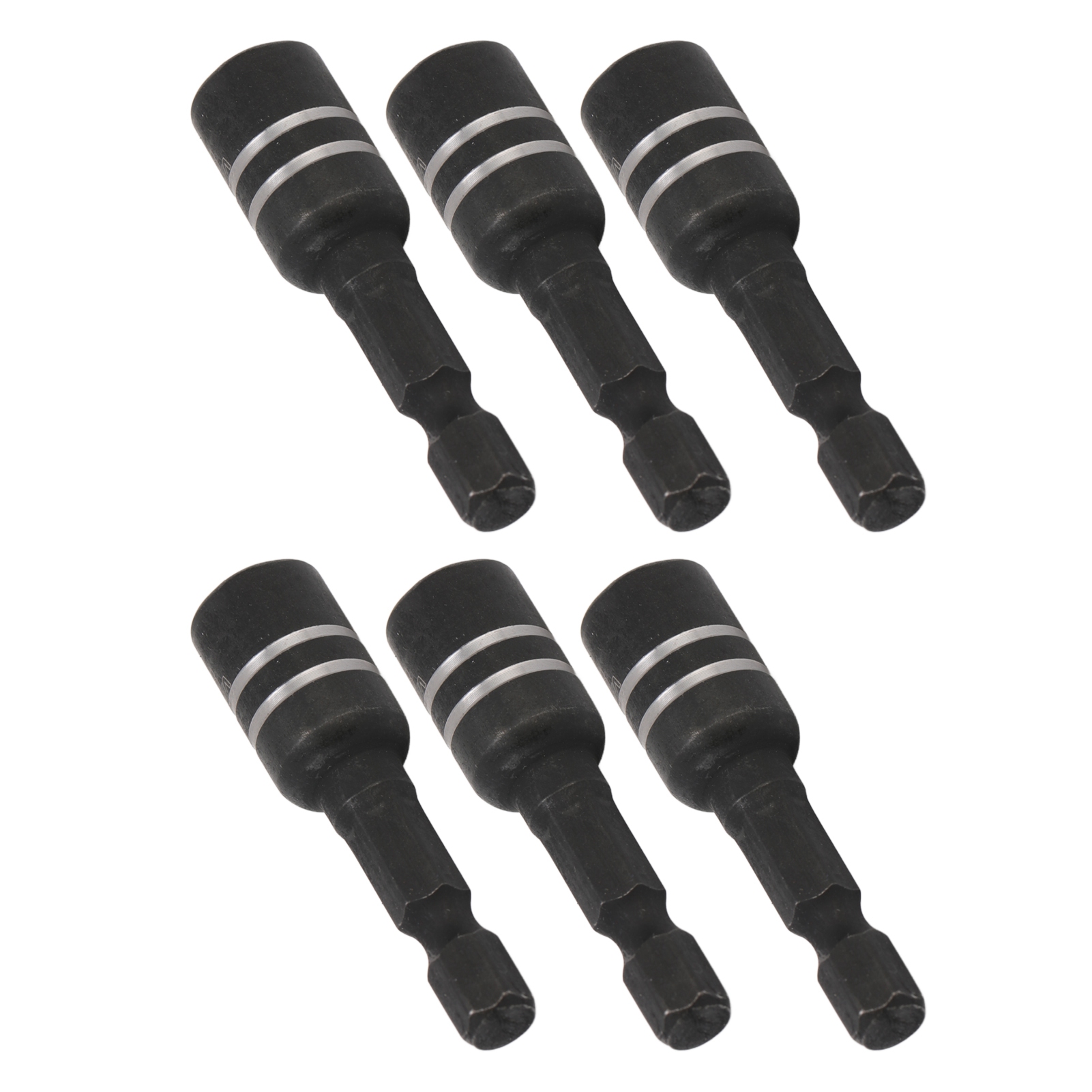 Set Mit 10 Magnetischen Sechskant-schraubendreherbits M8x48 Mm, Schlagschrauber-einsätzen Für Bohrmaschinen, 1/4-zoll-schaft, Schwarz