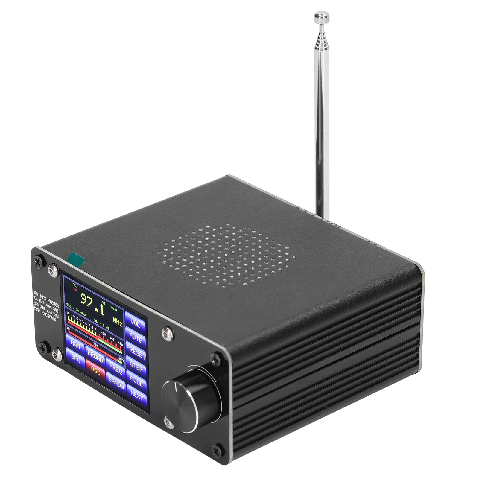 Tragbarer Fm/lw/mw/sw/ssb-radioempfänger Mit Aufnahmefunktion, 2,4-zoll-touchscreen, Si4732, Freisprechfunktion