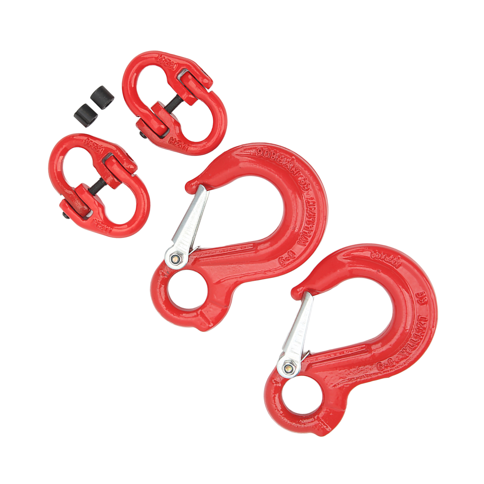 Hebebänder Mit Haken Und Öse, 1,12 T, Für Schwere Lasten, Kettenverbindung Für Anhänger, Hammer, Verriegelungsmechanismus, 2er-set