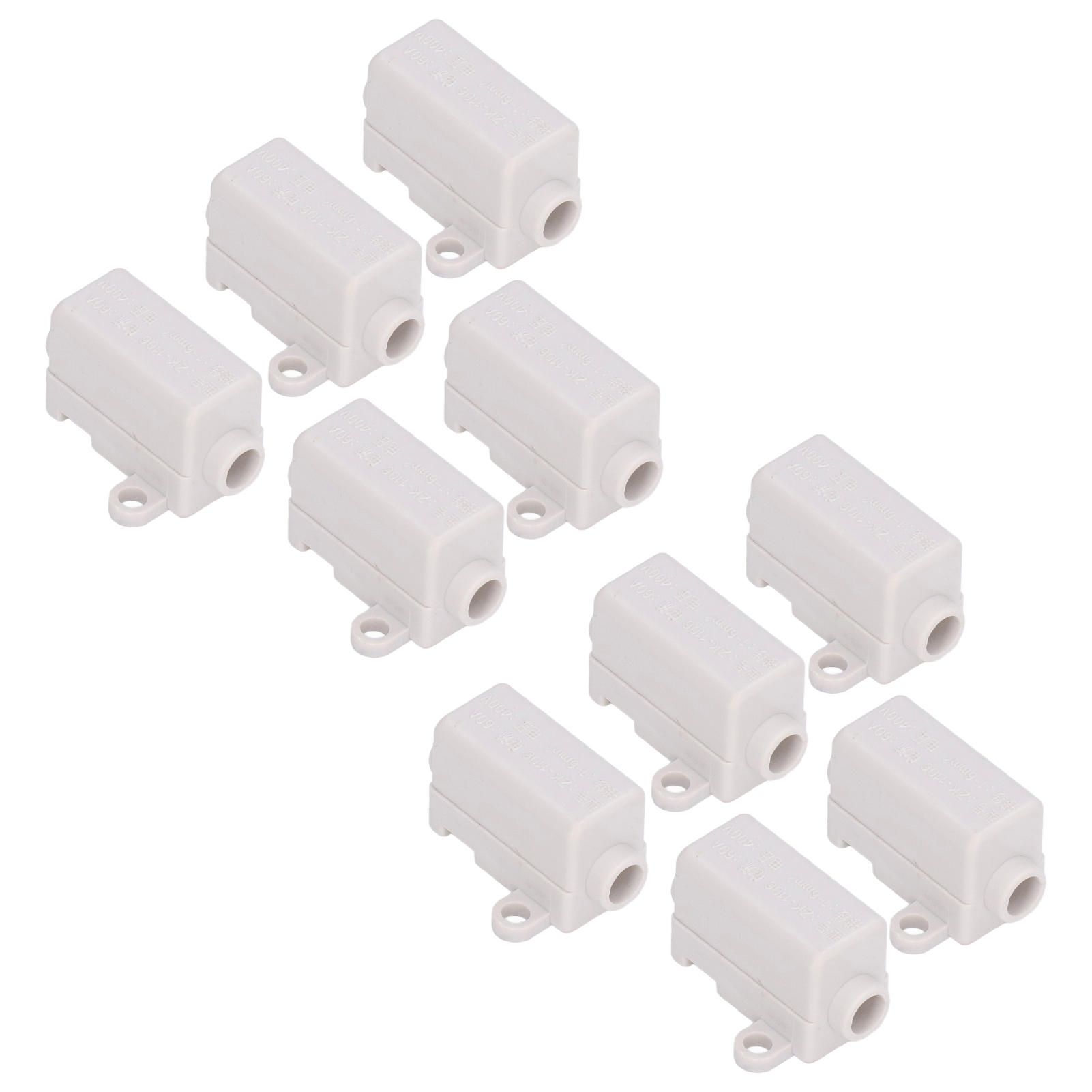 10-teiliger T-kabelverbinder, Hochleistungs-400v 60a Abs-abzweigklemme, Keine Hauptleitungsunterbrechung, Elektrischer Verteilerblock