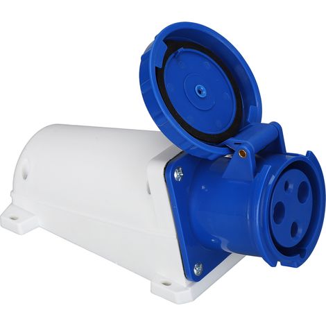 Wasserdichter Industriestecker, 3-phasig, 3-polig, 2p+e, 220–250 V, 63 A, Buchse/stecker, Elektrisches Kabel