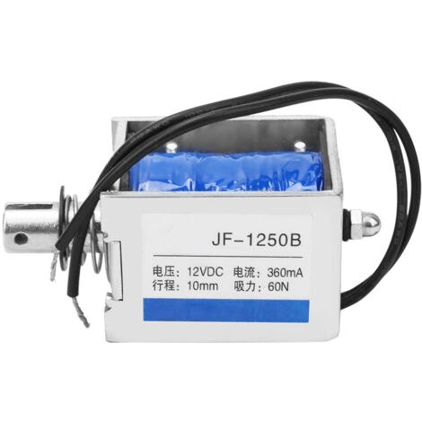 Gleichstrom-elektromagnet Jf-1250b (druck-/zugbetrieb), 12 V Dc, 10 Mm Hub, 60 N Kraft