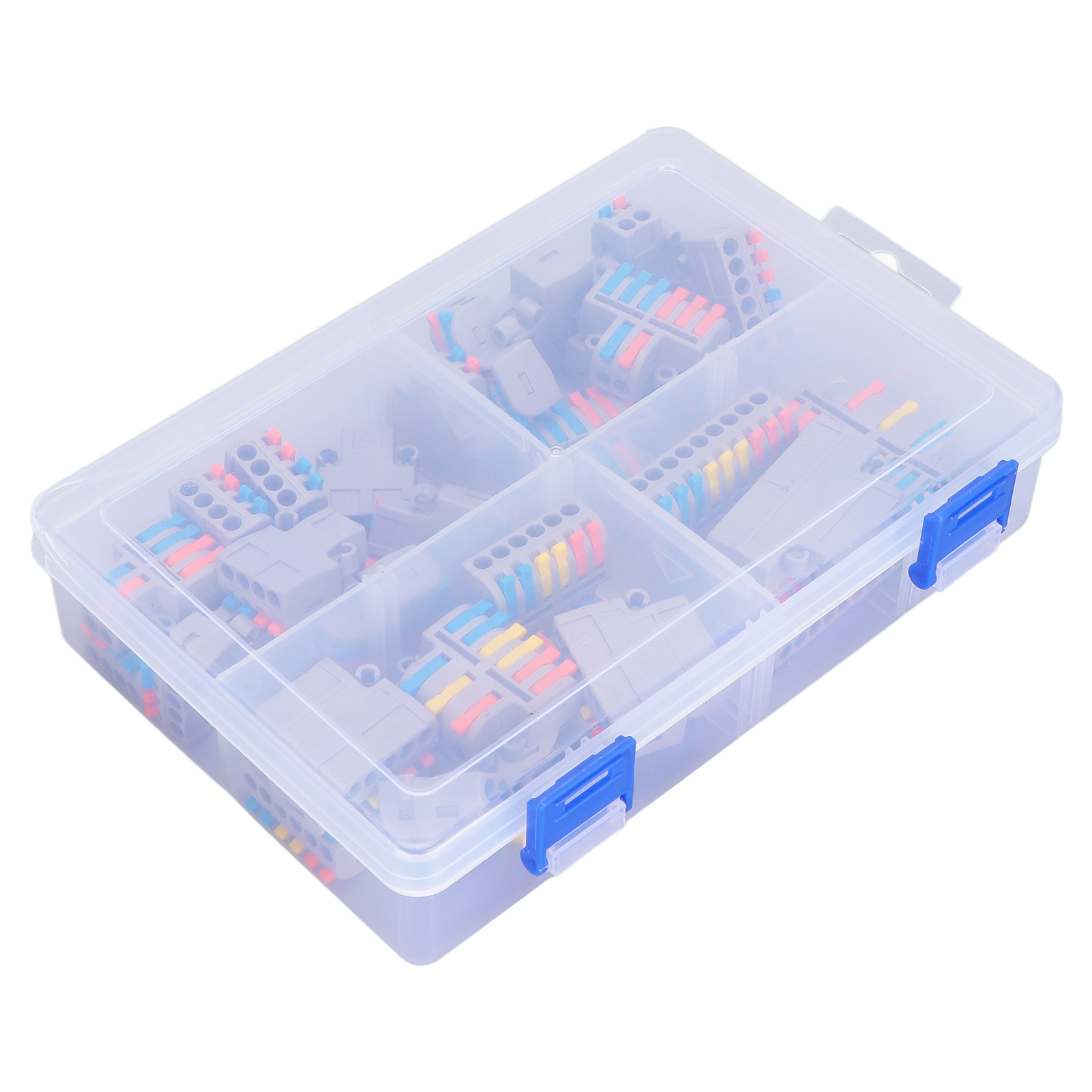 30-teiliges Set Elektrischer Steckverbinder, Hebelverbinderklemmen Df-42 Df-62 Df-63 Df-93, Drahtverbindungssatz, Schnellverbinderklemme, Gemischtes Los.