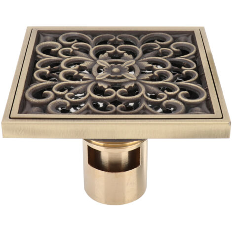 Antique Copper Floor Drain For Bathroom, Hotel Or Toilet - 10x10 Cm Shower Drain Kit