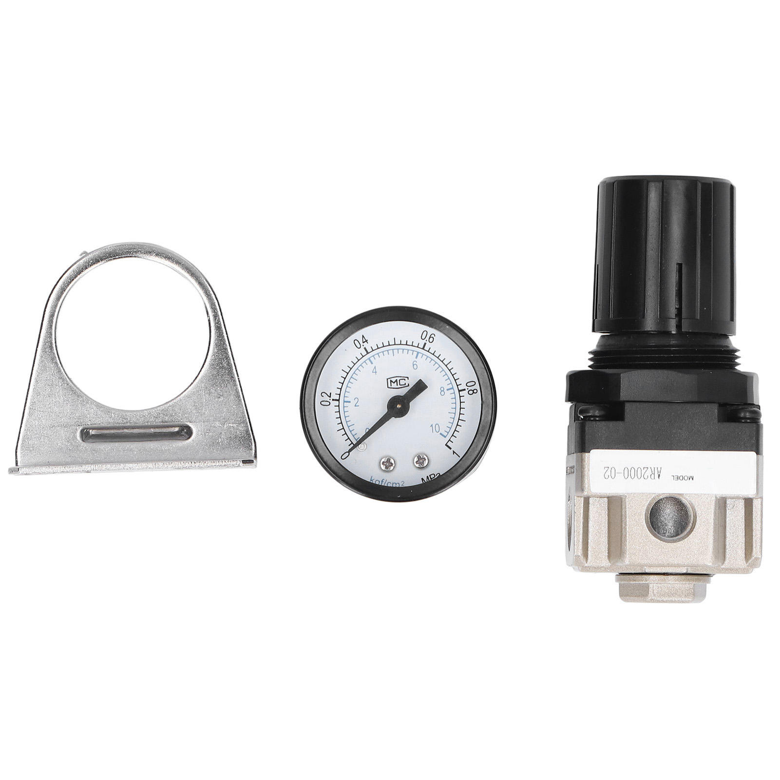 G1/4 Luftdruckregler 0,05–0,85 Mpa, Einstellbares Steuerventil Mit Halterung Und Manometer, Modell Ar2000-02