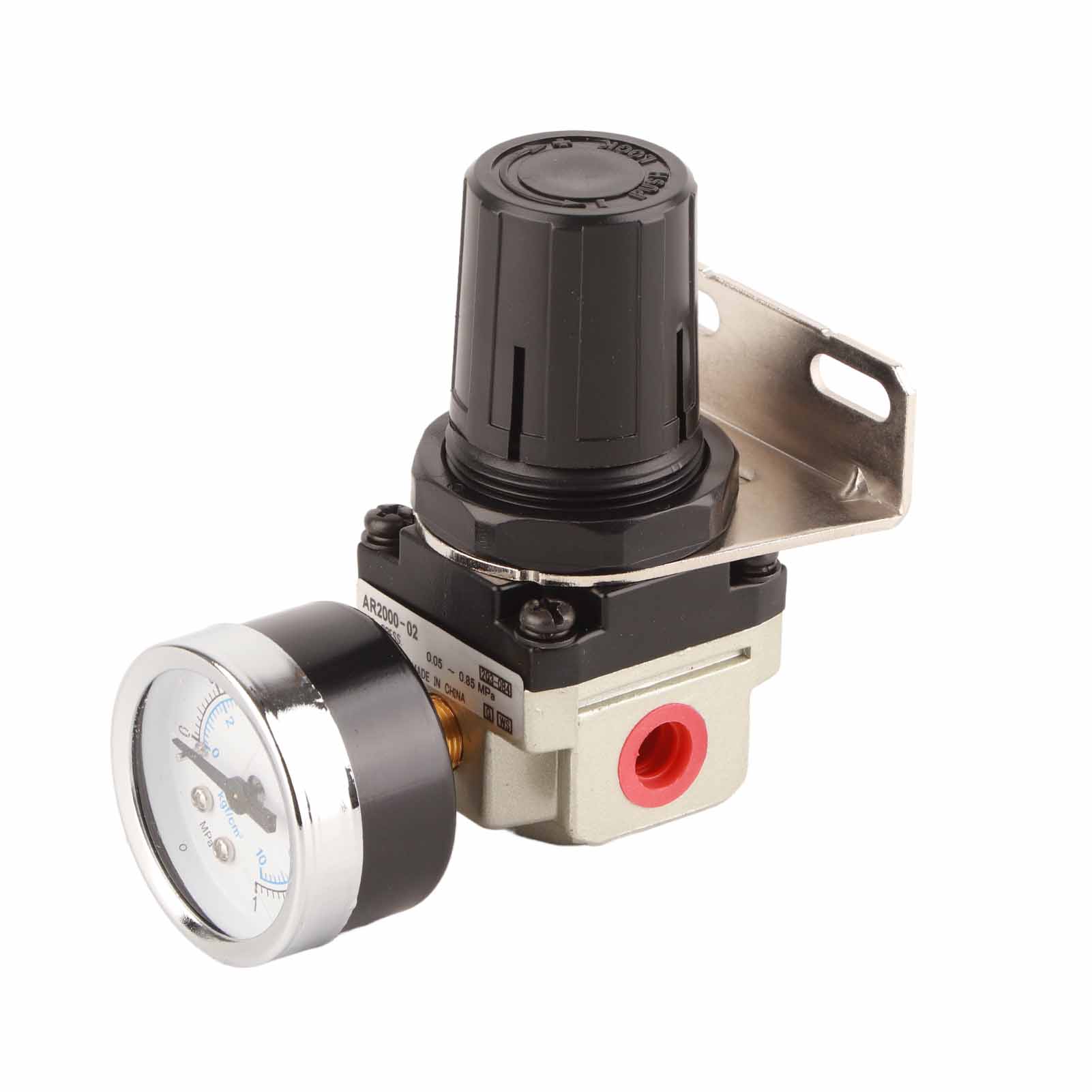 Luftdruckregler 0,05–0,8 Mpa Mit Manometer, Aluminium-überdruckventil, 1/4-zoll-anschluss, Druckregler Für Kompressor
