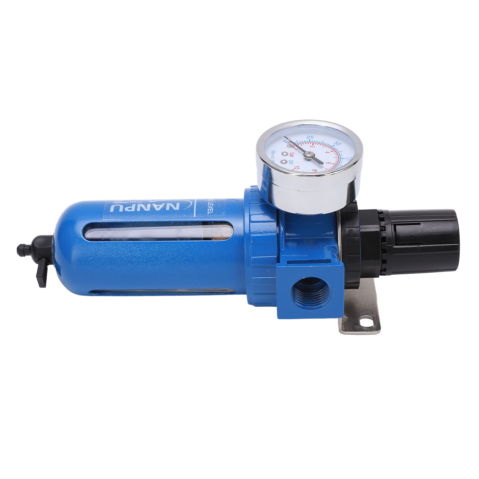 Luftdruckreglerfilter Mit Manometer Und Halterung, Schnellverschluss-handentlüftung, 1/2-zoll-npt-anschluss