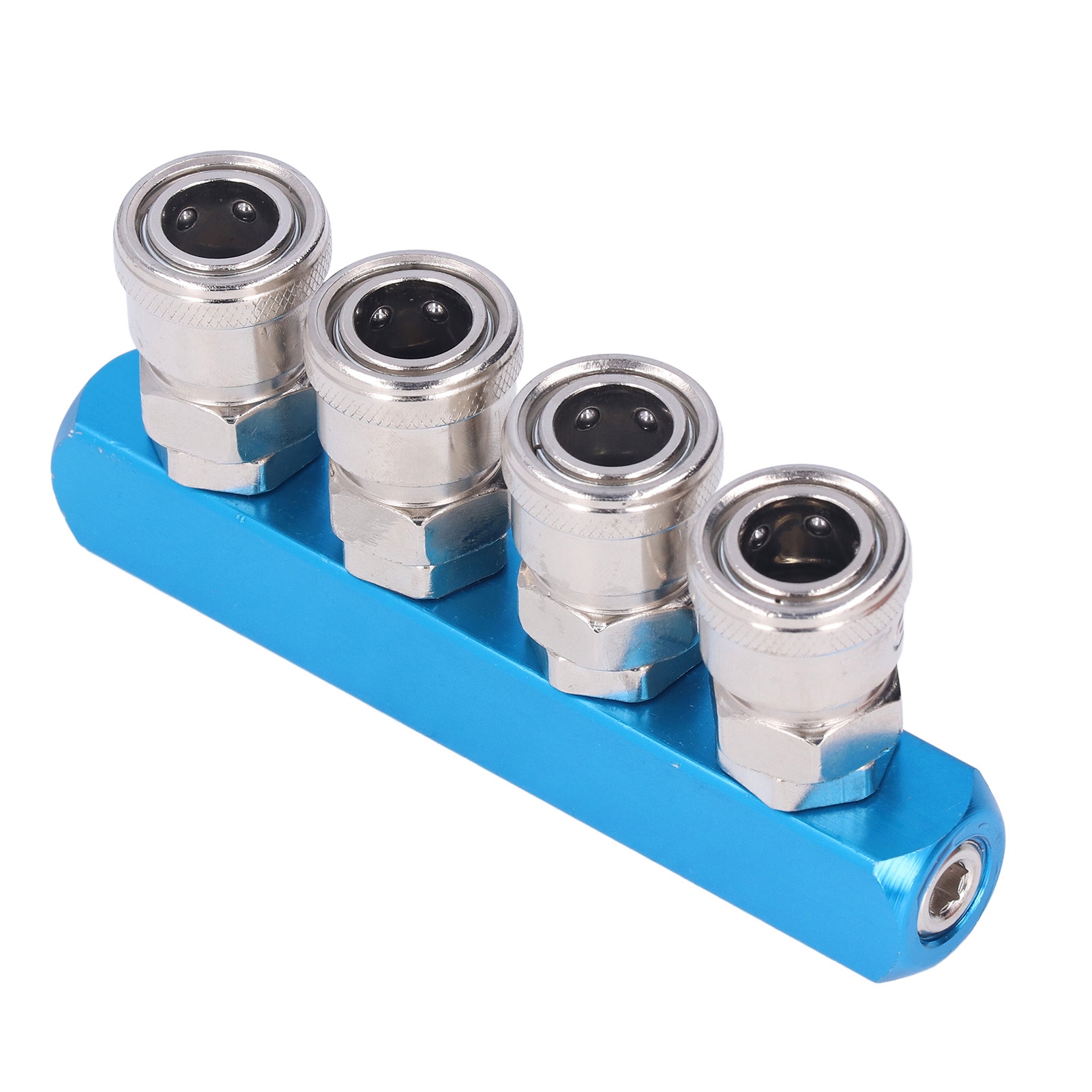 G1/4 Luftverteiler, Gerader Pneumatischer Verteiler Mit Sml-4-anschluss, Luftschlauchverteilerblock, 4-wege-verteiler.