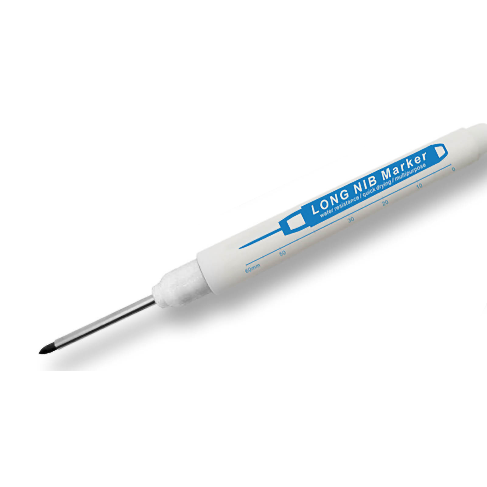 30 Mm Langer Marker, Wasserfester Multifunktionsstift Für Holz, Präzise Tiefenmarkierung, Weiß