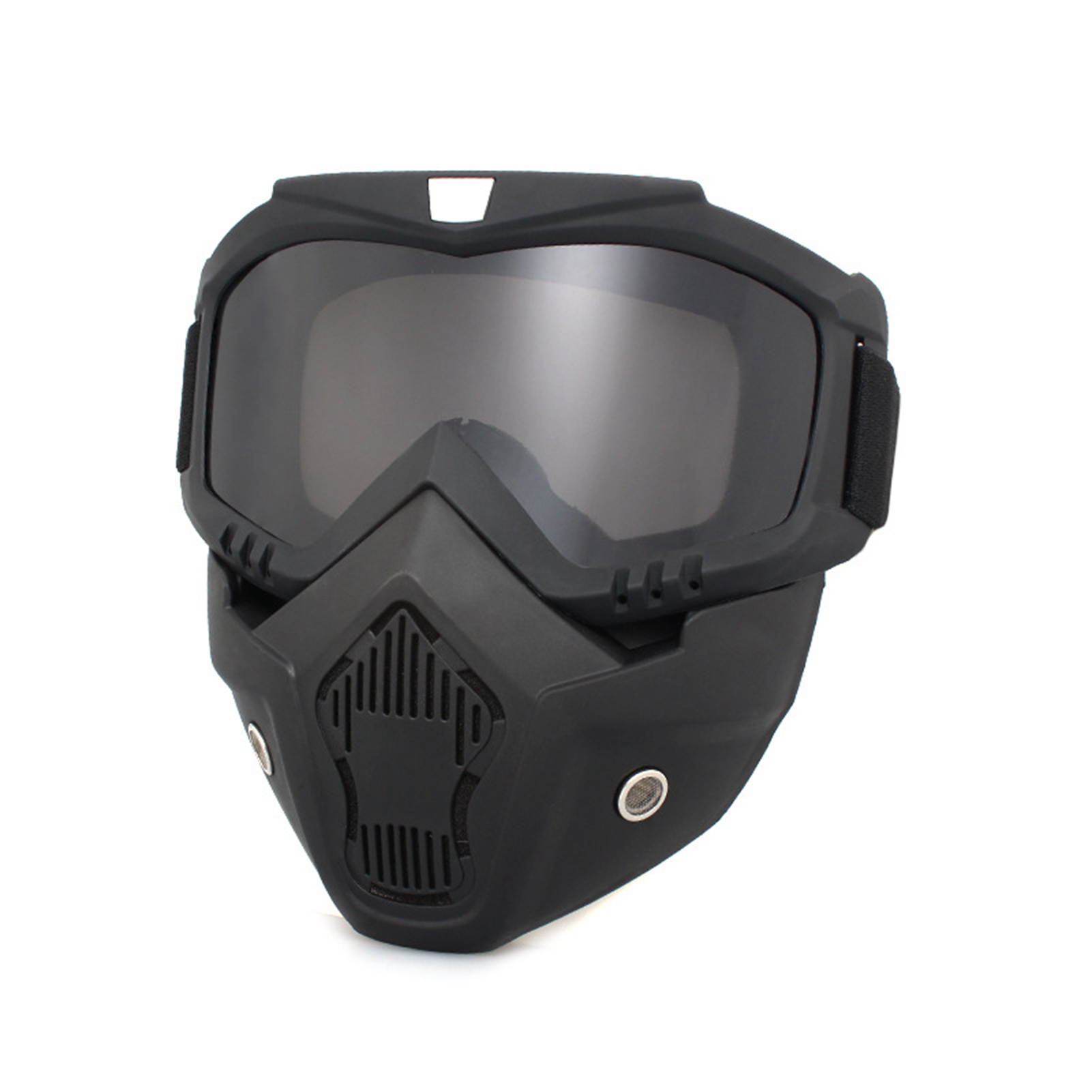 Motorradbrille Mit Helm Und Gesichtsschutz, Winddichter Augenschutz, Graues Visier, Ideal Für Outdoor-fahrten
