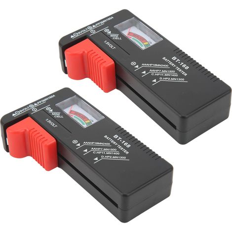 Aa Aaa 9v Batterietester – Tragbarer Tester Für 1,5v Knopfzellenbatterien – 2er-pack