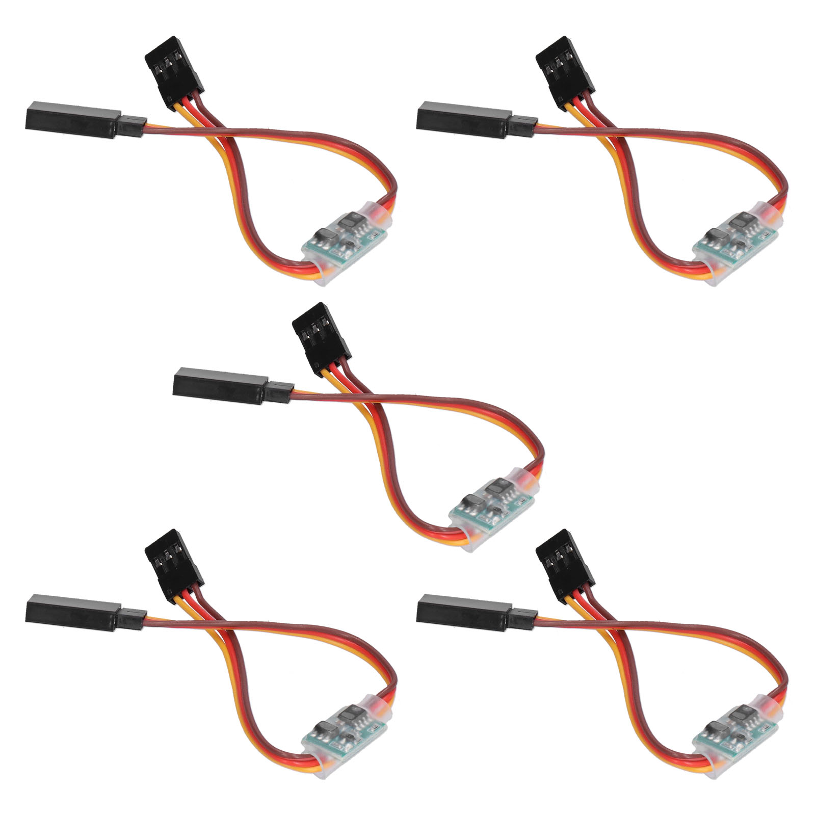5-teiliger Servo-signalumkehrer Zur Umkehrung Von Drehrichtung Und Flugrichtung Bei Rc-flugzeugen, 3,6 V–24 V, 5 A