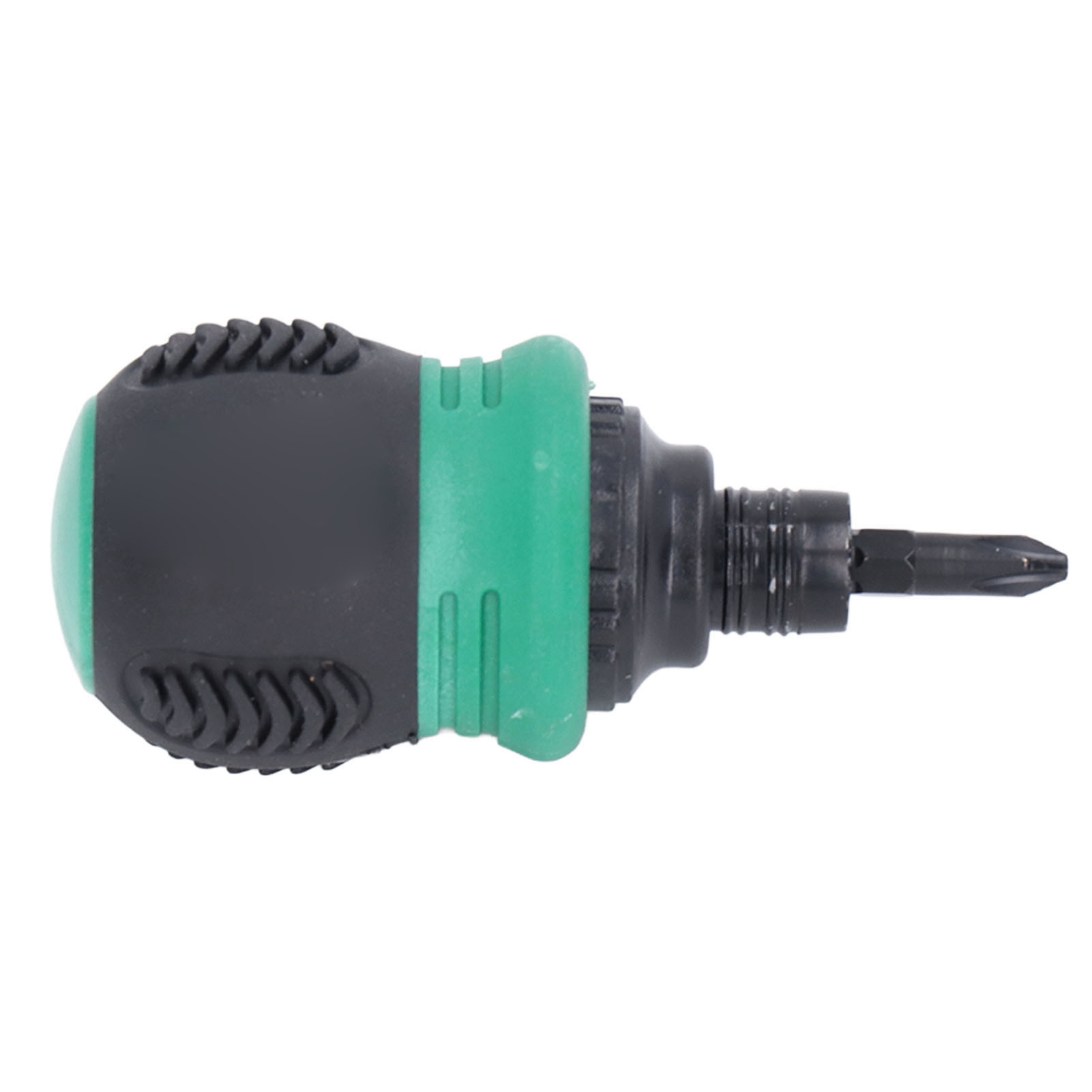 2-in-1 Mini-magnet-ratschenschraubendreher Mit Kreuz- Und Schlitzklingen, Chrom-vanadium-stahl, Green Tool