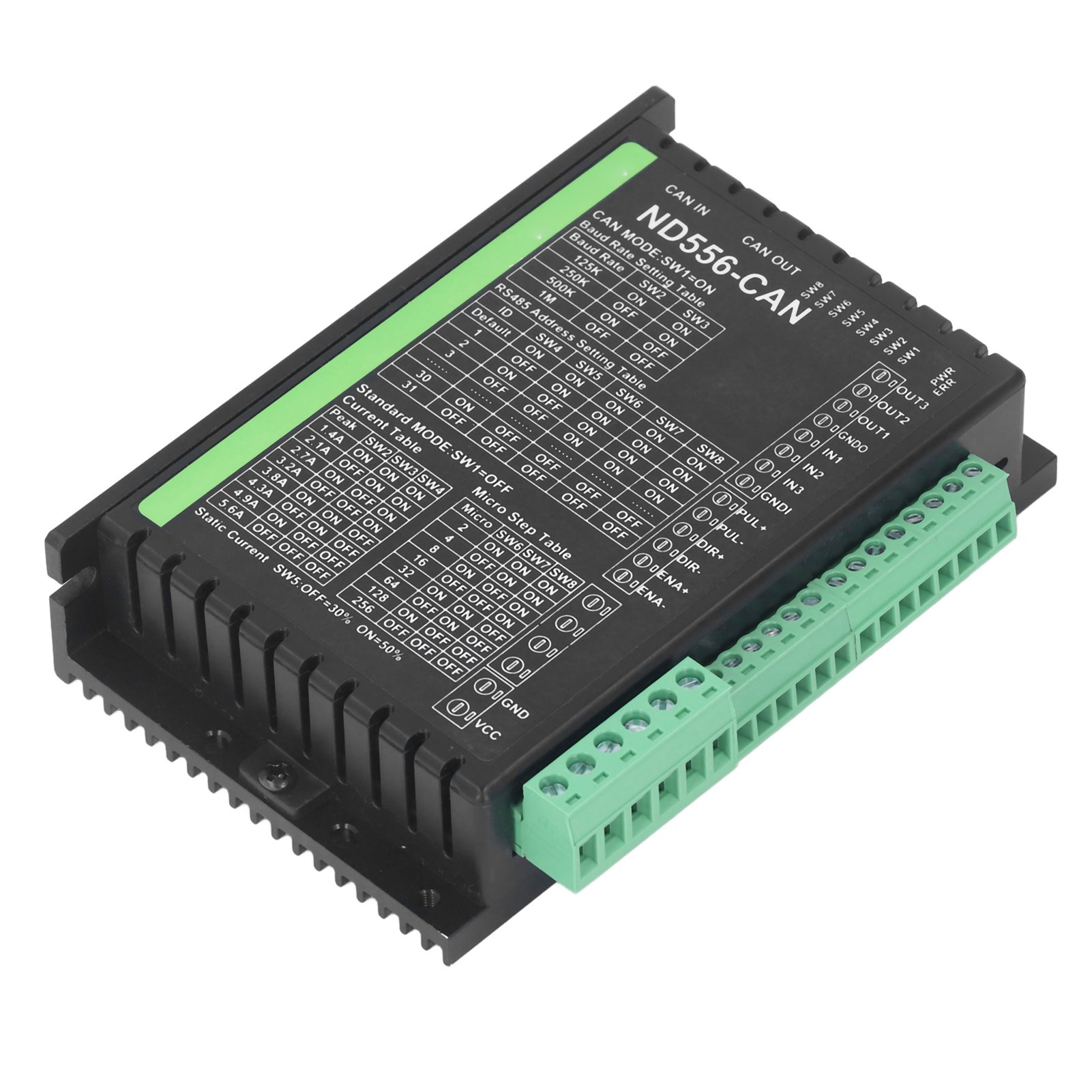 Nd556 Digitaler Schrittmotorcontroller, Can-bus-treiber Mit Impulssteuerungsunterstützung, 12-48v Dc-stromversorgung Für Schrittmotor.